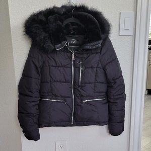 Black puffer coat